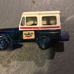 Avon Extra Special Male Everest After Shave - Deep Blue Glass Bottle